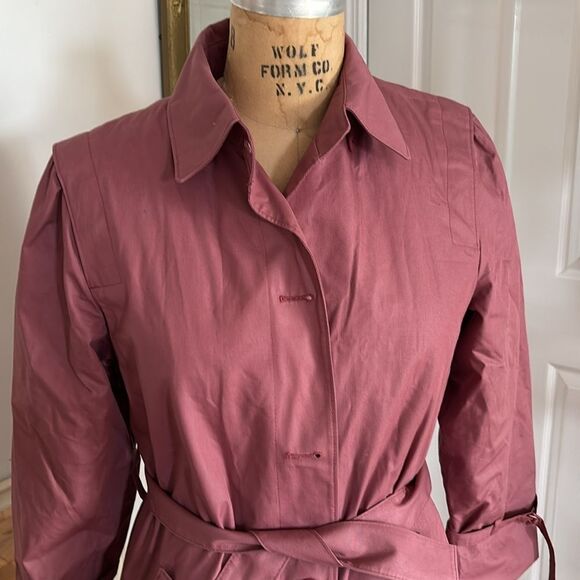 🎀Vintage🎀 London Fog Trench Coat Pink Size 8p - Picture 2 of 10